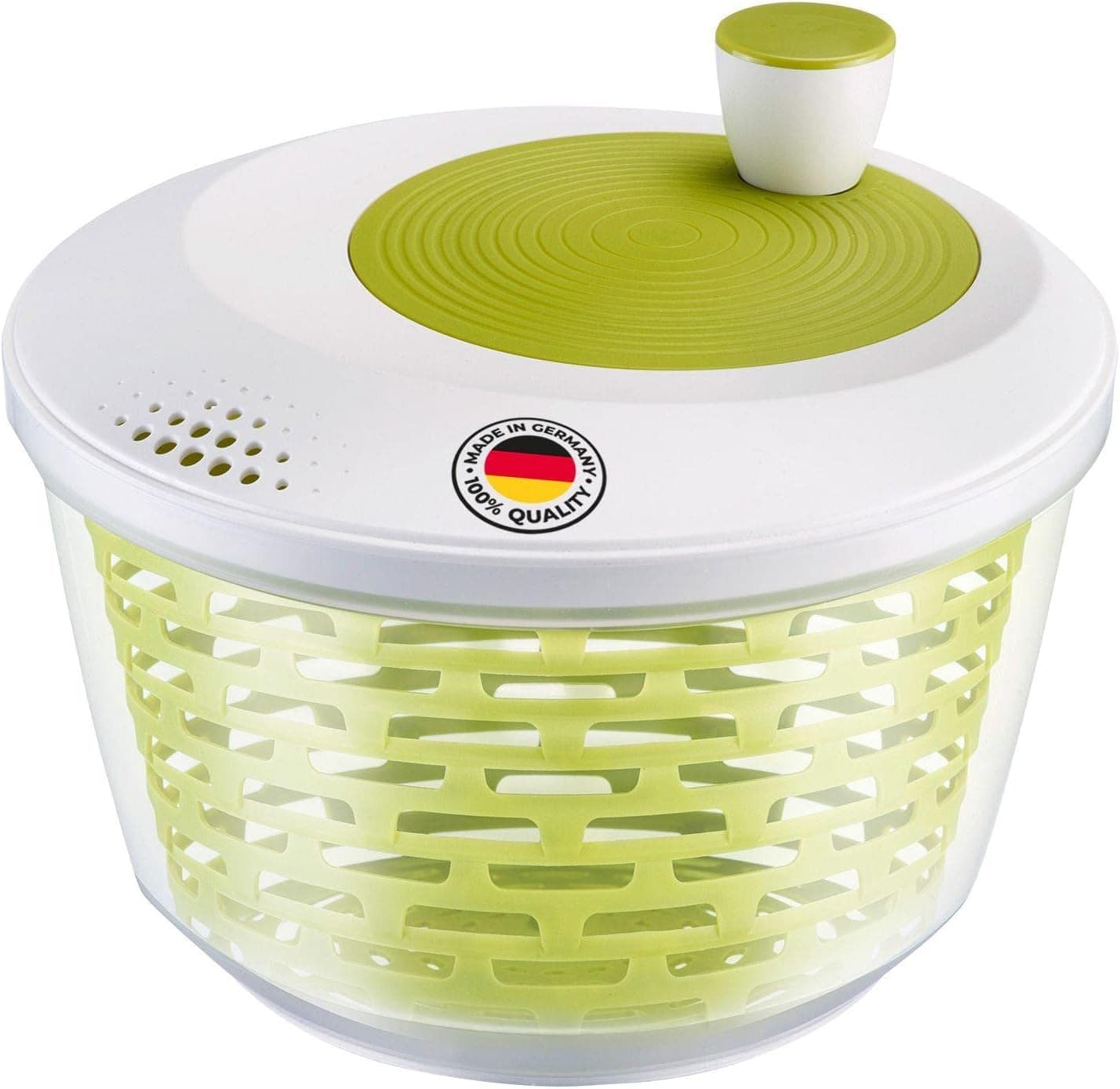 Westmark Salatschleuder Spinderella, 4,4 Liter, transparent/weiß/grün