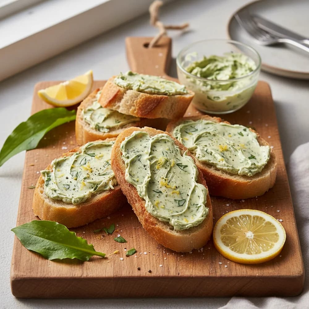 Aromatic Wild Garlic and Lemon Butter Bread