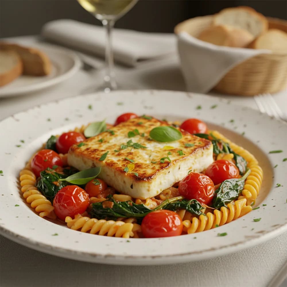 Creamy Air Fryer Feta Pasta with Sun-Kissed Tomatoes
