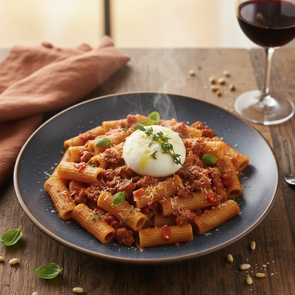 Creamy Salsiccia Pasta with Tomatoes and Fennel