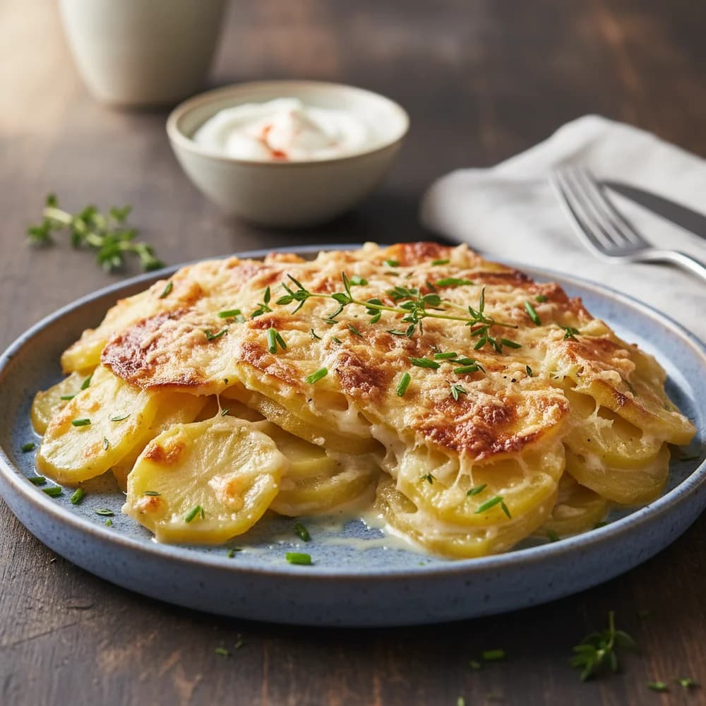 Creamy Air Fryer Potato Gratin