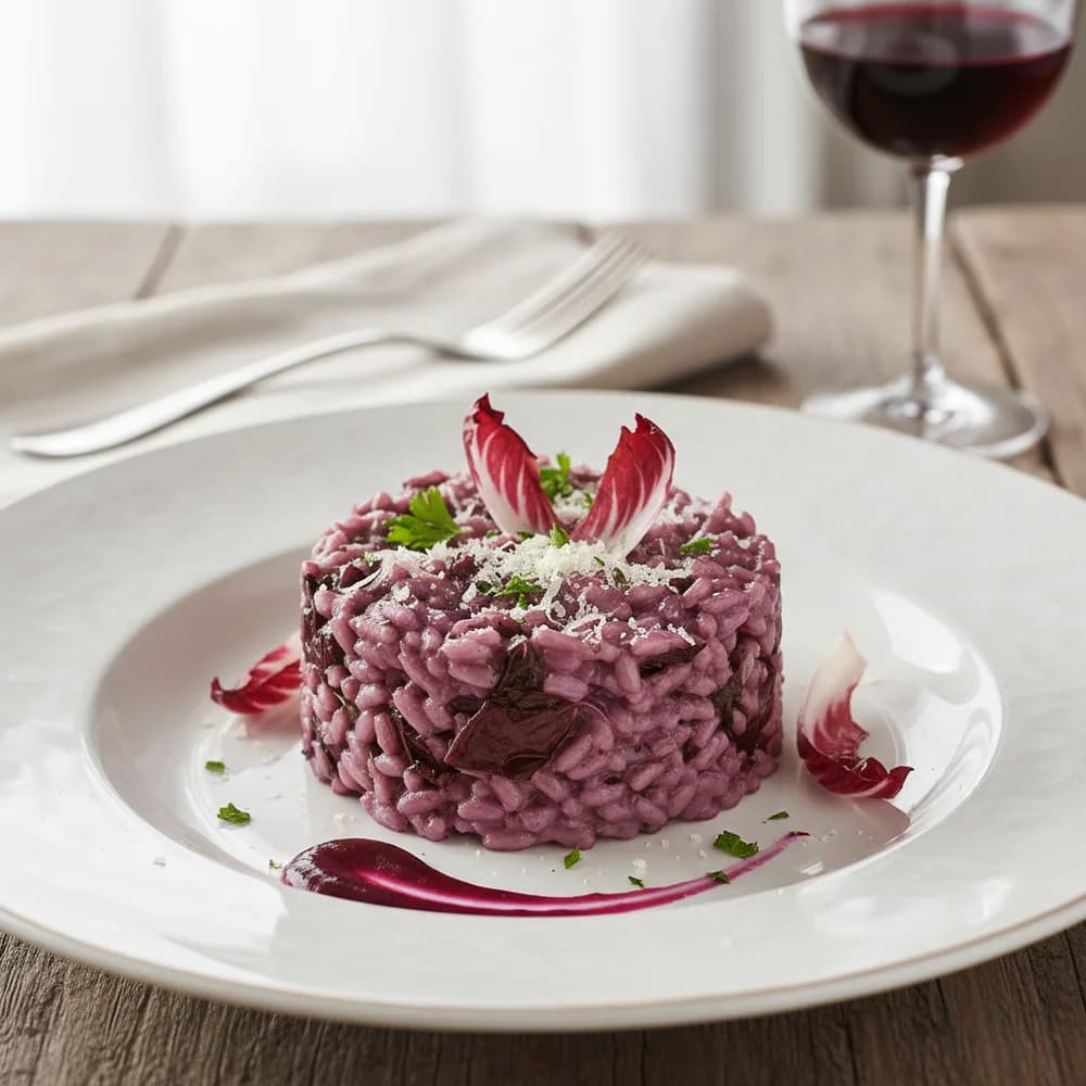 Creamy Radicchio Risotto with Taleggio