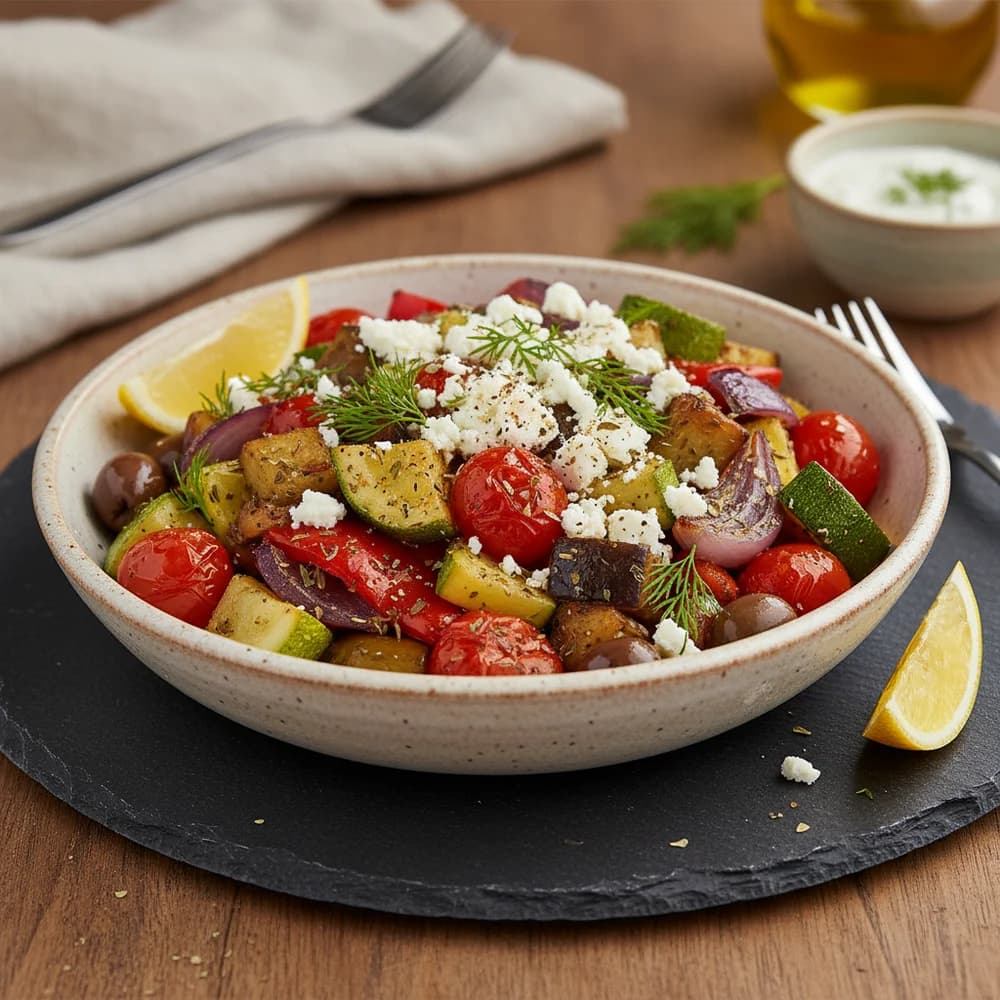 Greek Air Fryer Roasted Vegetables
