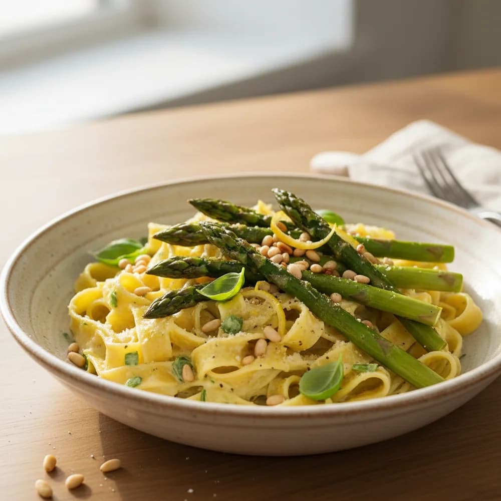 Green Asparagus Dream with Lemon Ricotta Pasta