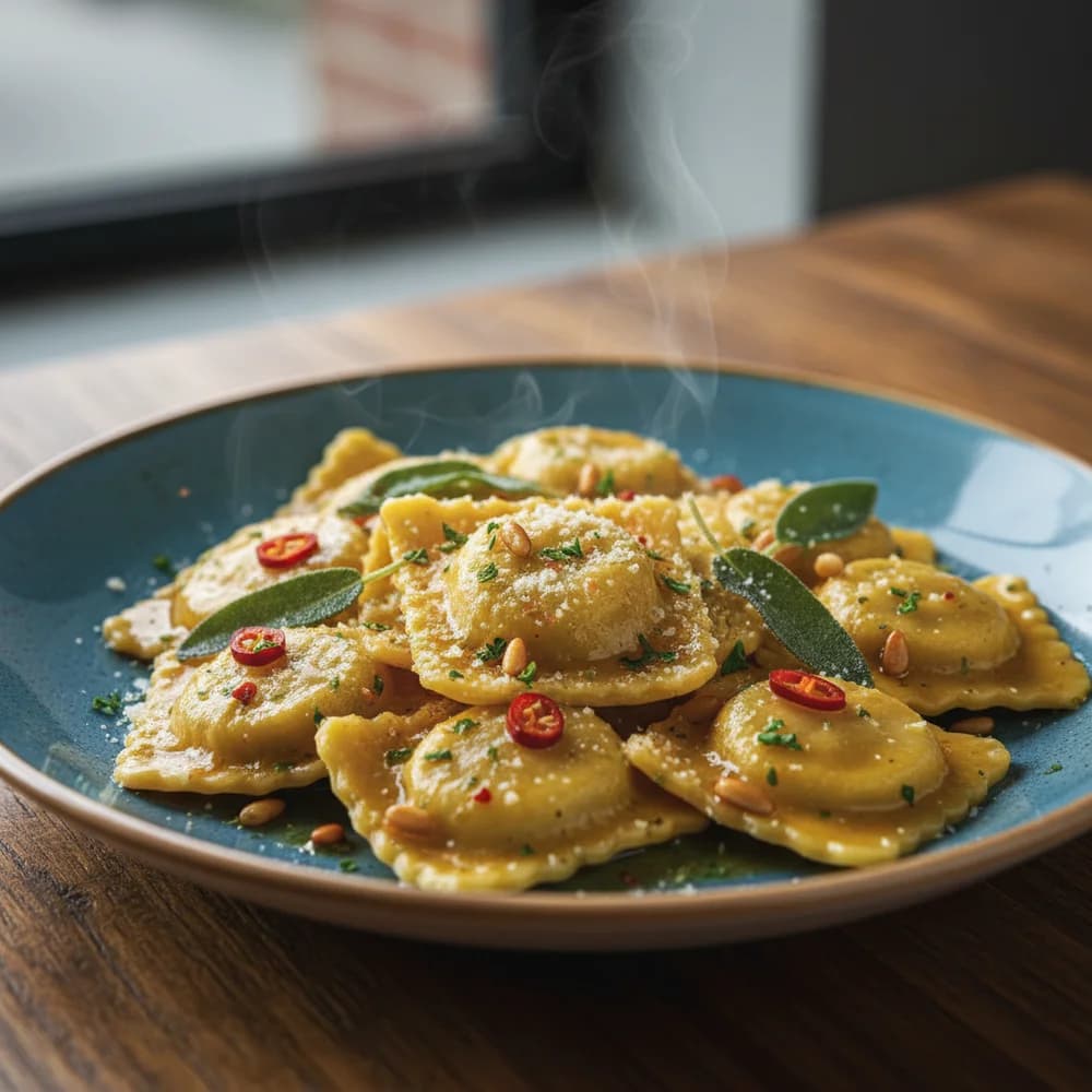 Homemade Ravioli with Creamy Sage Butter