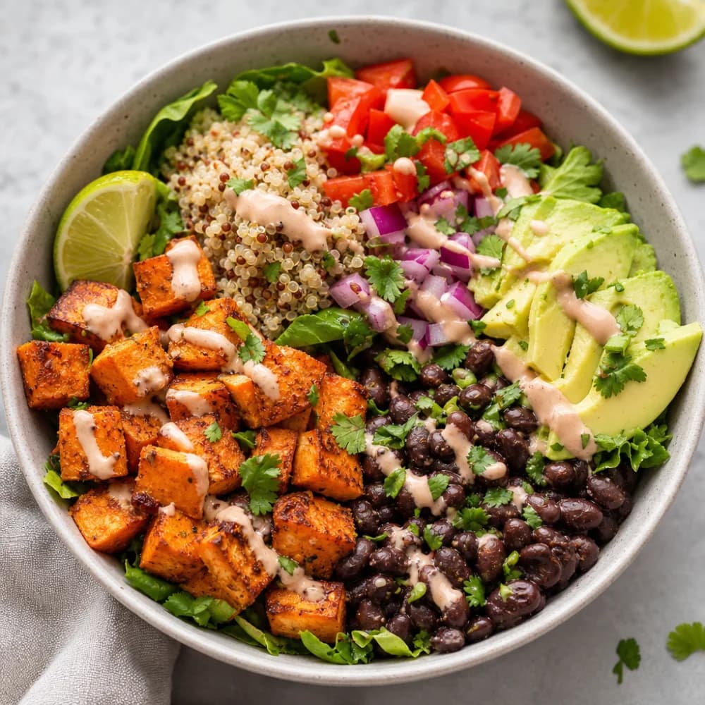 Healthy Sweet Potato & Black Bean Bowl