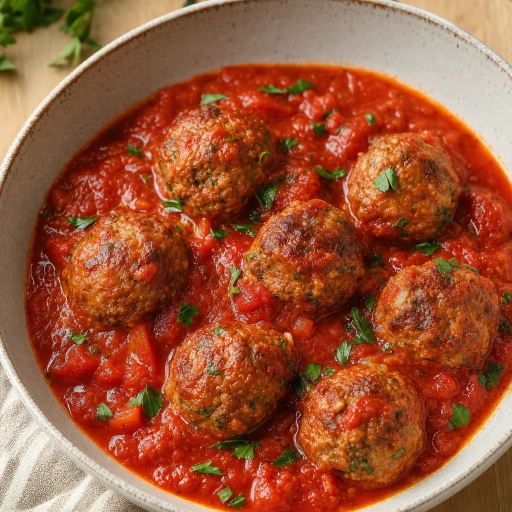 Hearty Meatballs in Rich Tomato Sauce