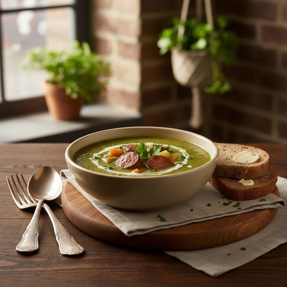 Hearty Pea Soup with Fresh Mint