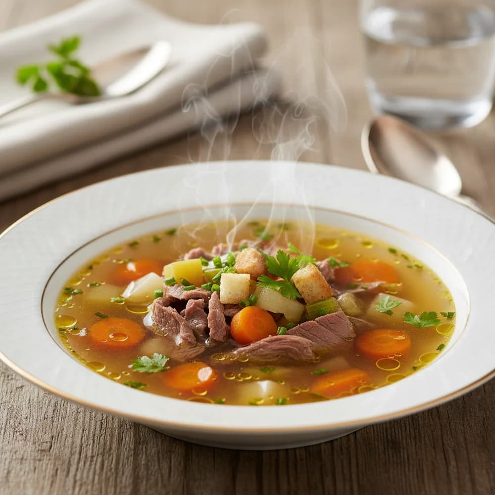 Hearty Beef and Root Vegetable Soup