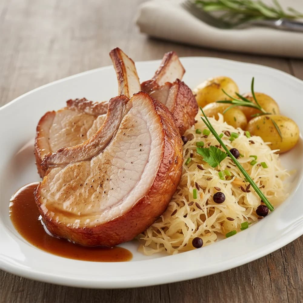 Hearty Smoked Pork Loin with Apple Sauerkraut