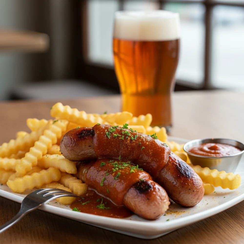 Classic Currywurst with Crispy French Fries