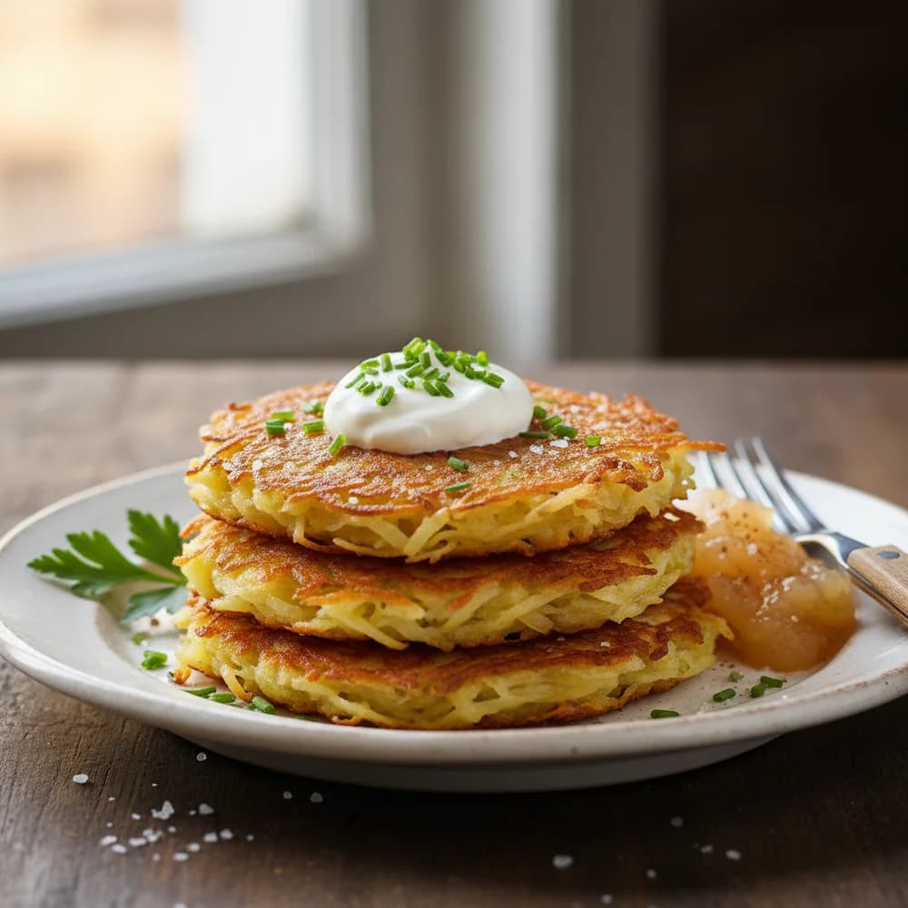 Classic Potato Pancakes with Apple Sauce