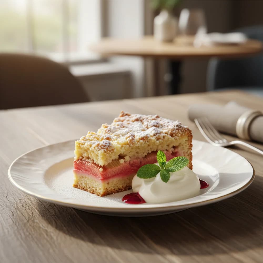 Classic Rhubarb Crumble Cake