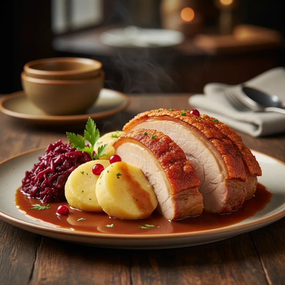 Classic Juicy Pork Roast with Crispy Crackling
