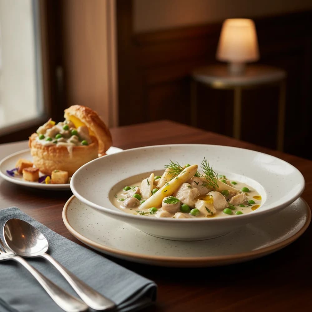 Classic Chicken Fricassee with Fresh Vegetables