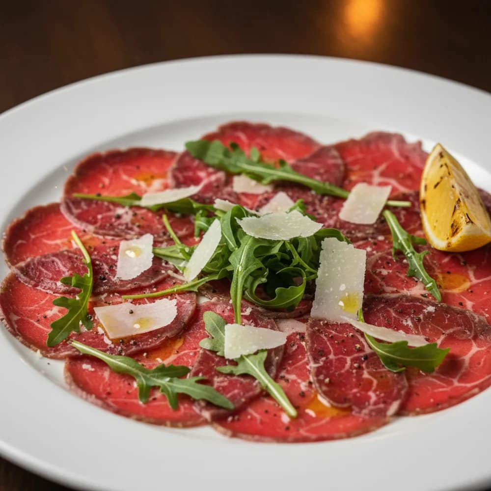 Classic Beef Carpaccio with Arugula and Parmesan