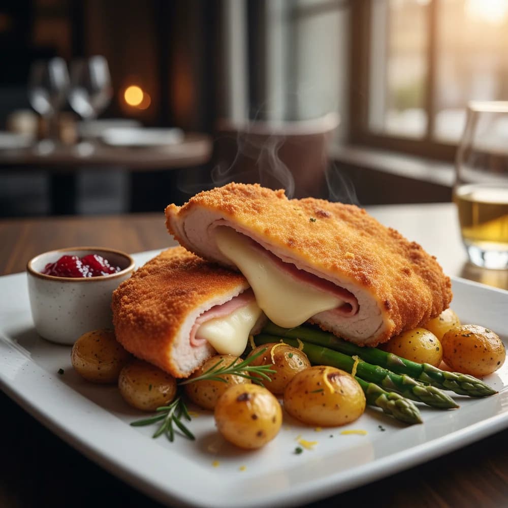 Classic Pork Schnitzel Cordon Bleu