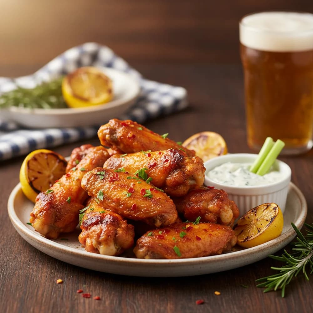 Crispy Air Fryer Chicken Wings with Spicy Marinade
