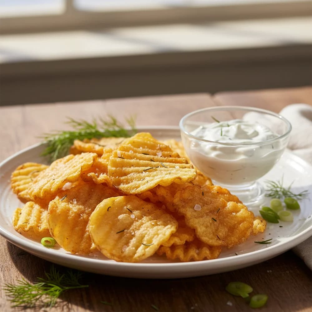 Crispy Air Fryer Potato Chips with Rosemary Sea Salt