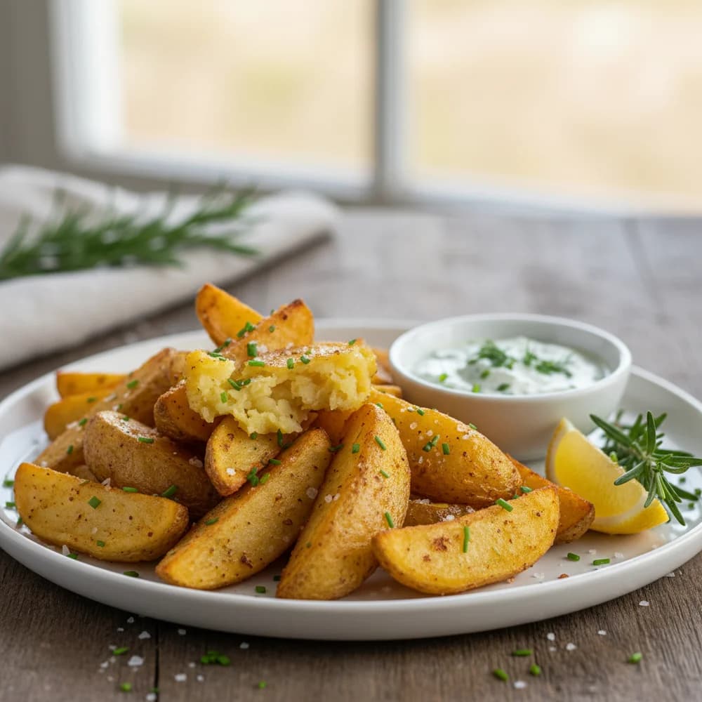 Crispy Air Fryer Potato Wedges with Rosemary and Paprika