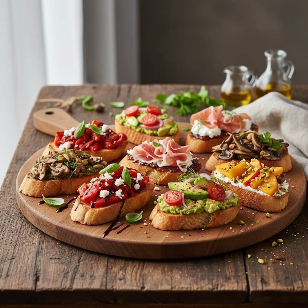 Crispy Crostini with Tomato Basil Salsa