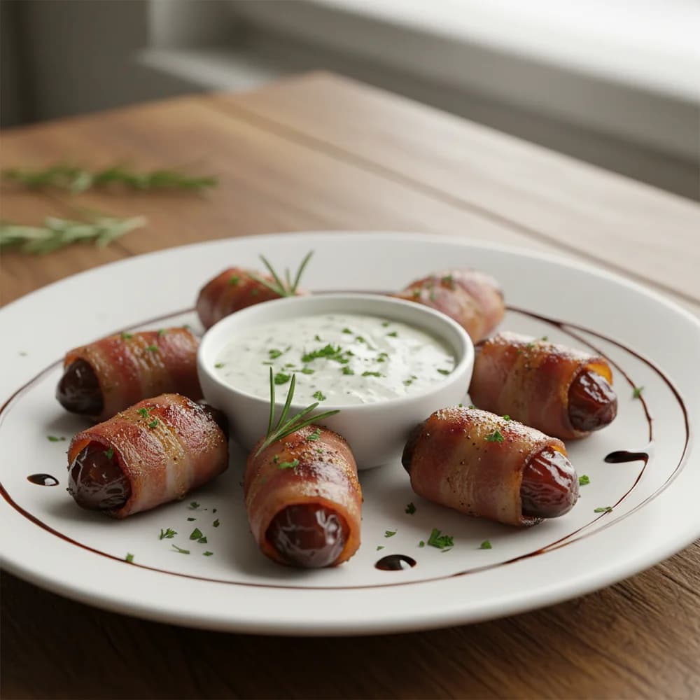 Crispy Air Fryer Bacon-Wrapped Dates