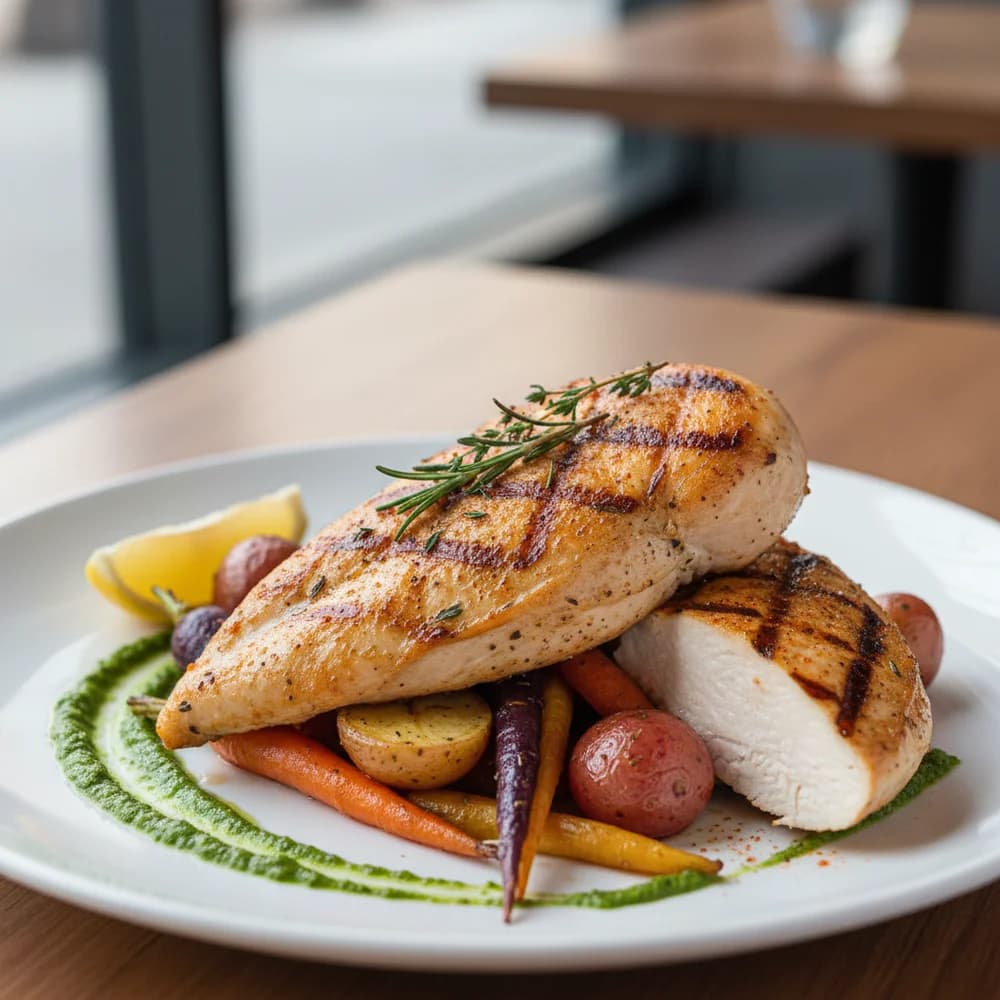 Crispy Air Fryer Chicken Breast with Herb Marinade