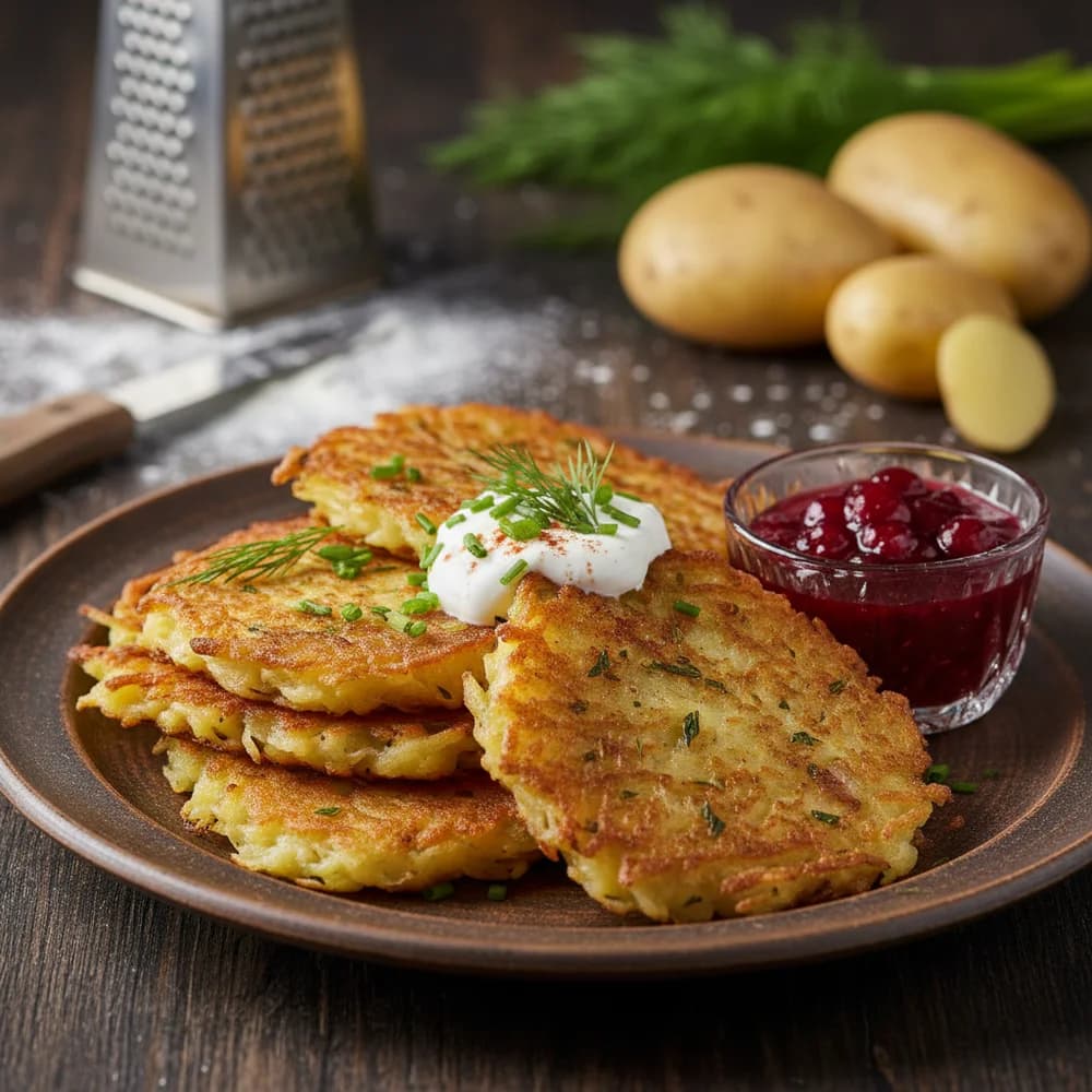 Crispy Bavarian Potato Pancakes (Reiberdatschi)