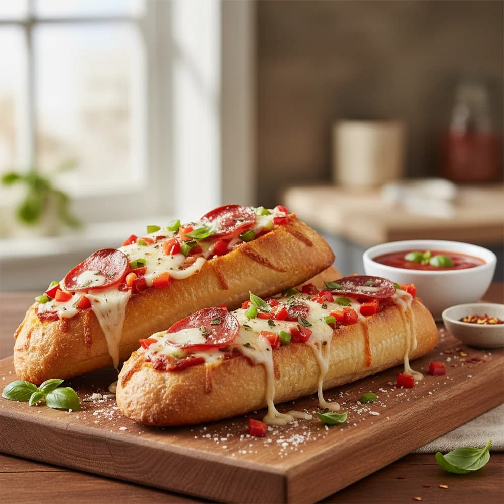 Crispy Air Fryer Pizza Baguettes