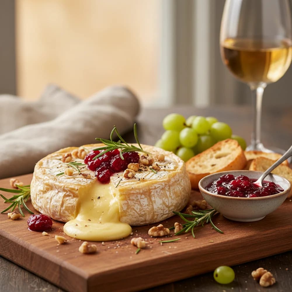 Crispy Air Fryer Camembert with Cranberries