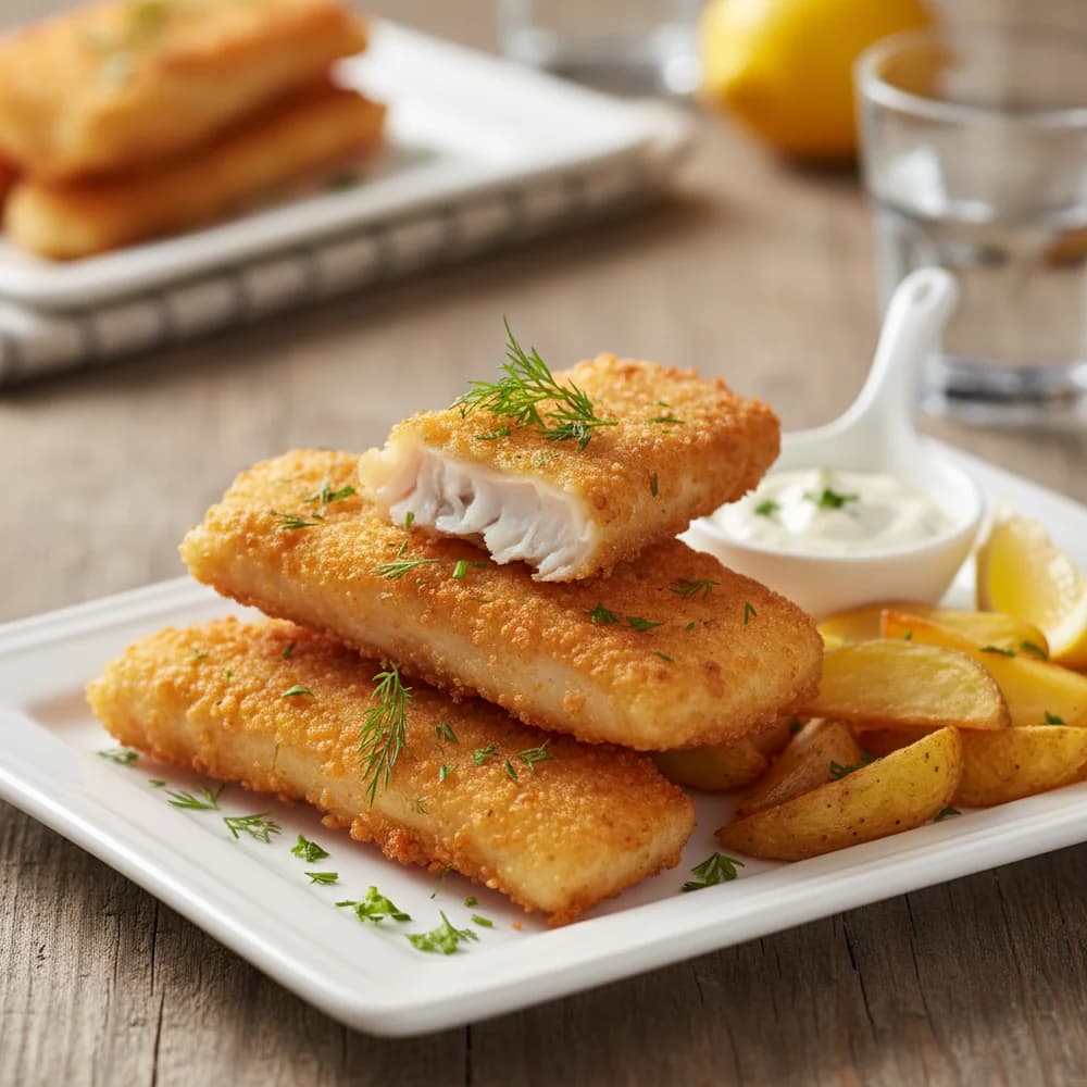 Crispy Air Fryer Fish with Lemon-Dill Dip
