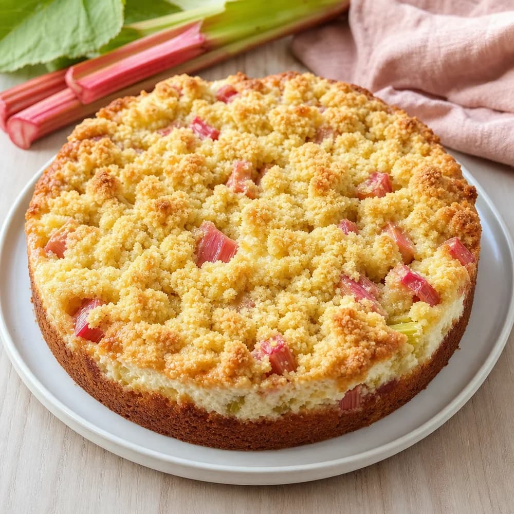 Rhubarb Yogurt Dream with Crispy Crumbles