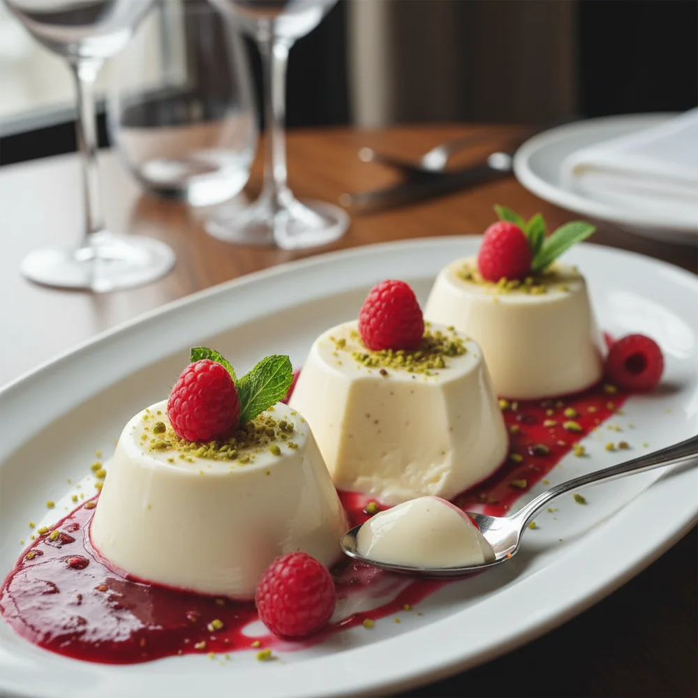 Velvety Panna Cotta with Fruity Berry Sauce