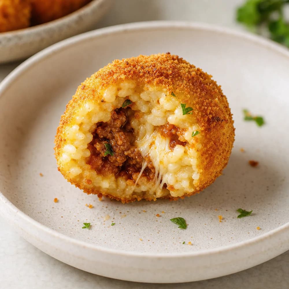 Sicilian Arancini with Savory Filling