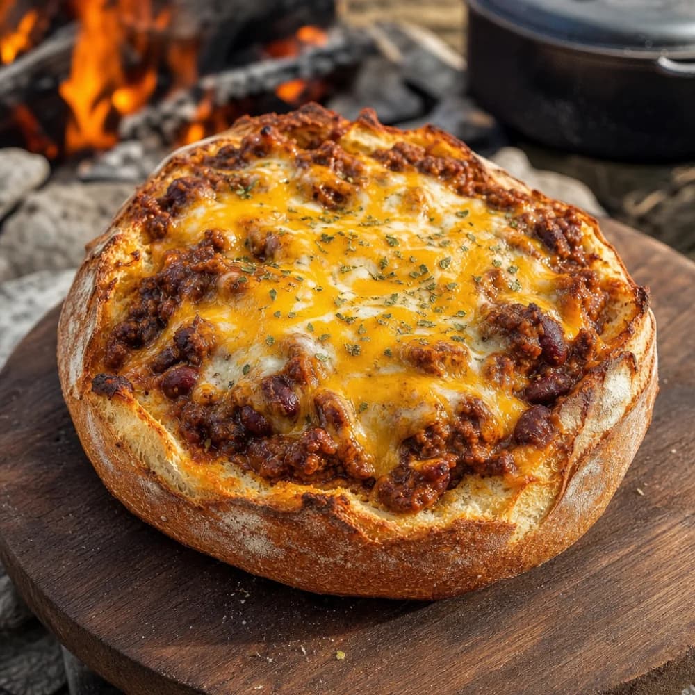Smoky Campfire Chili-Cheese Bread