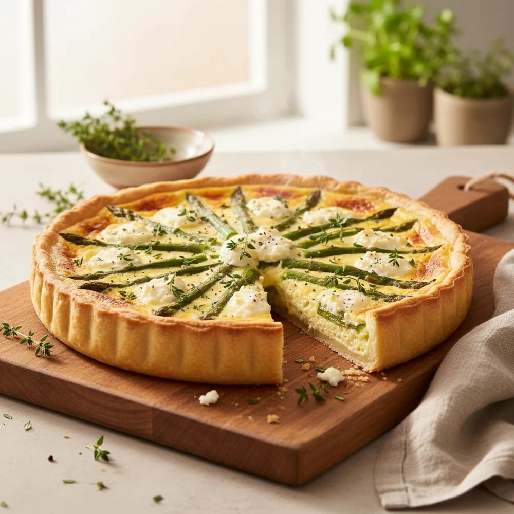 Asparagus Quiche with Goat Cheese and Thyme