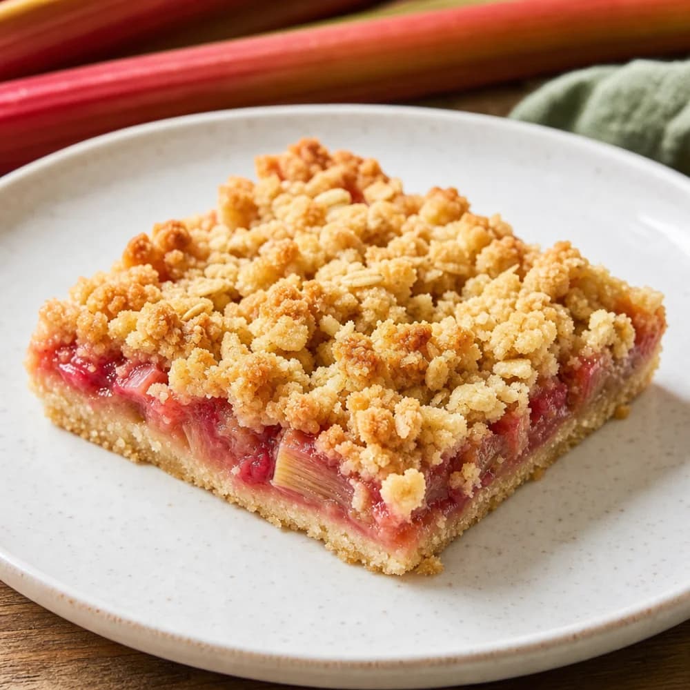 Sweet Rhubarb Crumb Bars