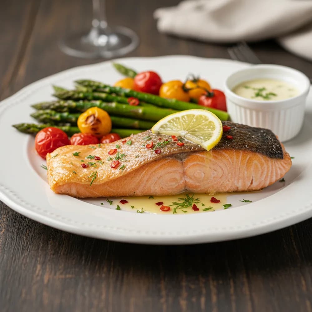 Air Fryer Lemon Herb Salmon